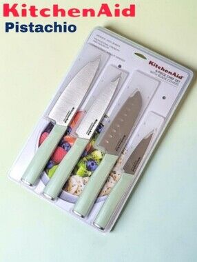 KitchenAid Pistachio 4-Piece Knife Set with Stainless Blades